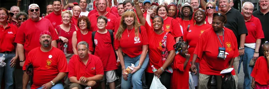 CWA members at a rally